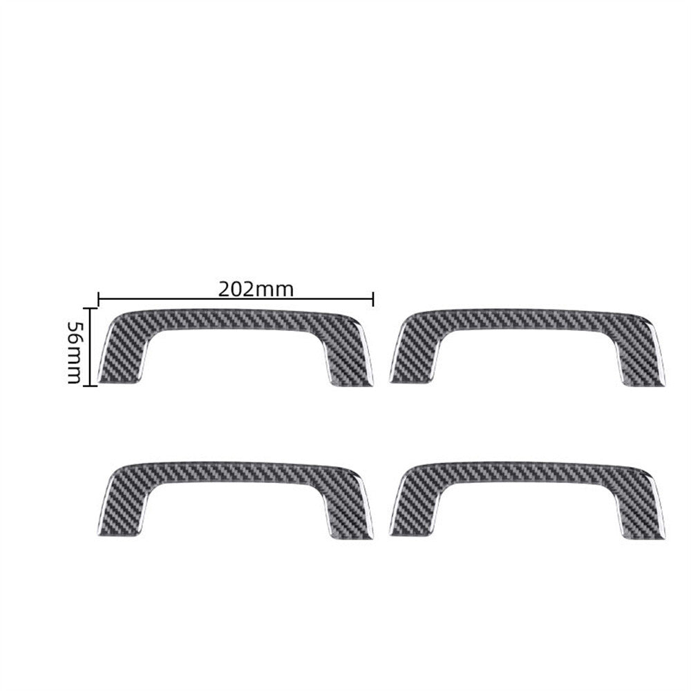 4¡ÁCarbon Fiber Interior Roof Handle Panel Cover Fit for Porsche Taycan 2019-2022