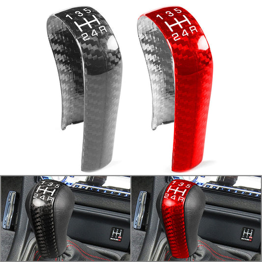 Carbon Fiber Console Gear Shift Knob Cover for Nissan GTR R32 R33 R34 Q