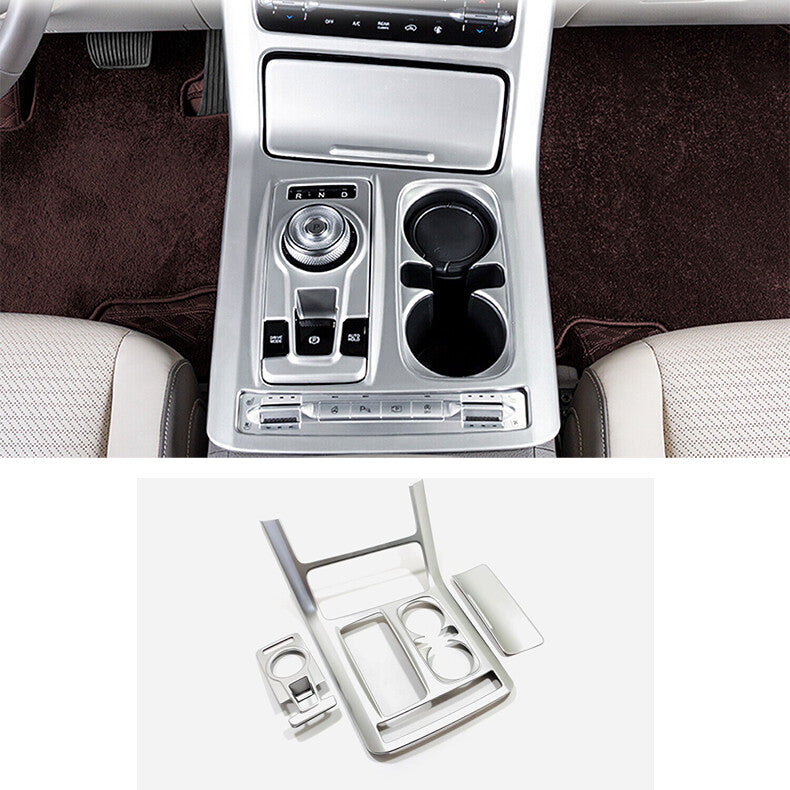 for Kia Carnival 2022-2023 silver Console Gear Shift Box Panel Frame Cover Trim