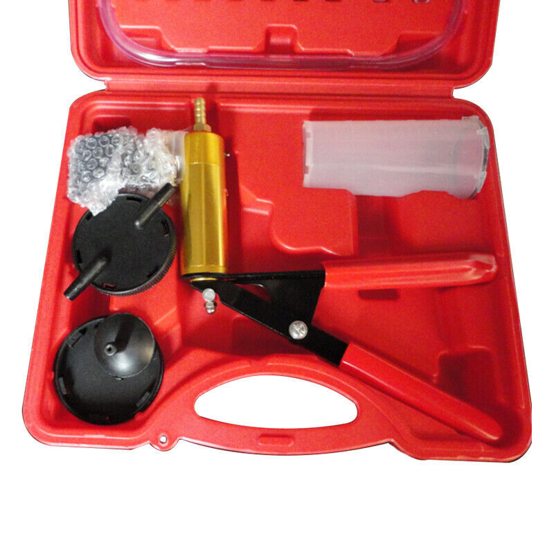 Handheld brake bleeding device kit, vacuum pump tester kit, instrument panel with adapter for cars and motorcycles - n