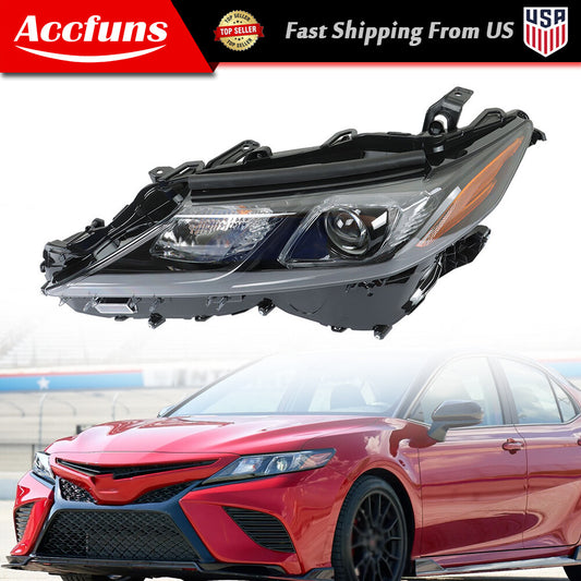 Headlight Healamp LED for 2021 and 2022 for Camry SE, black transparent lens on the left side - n