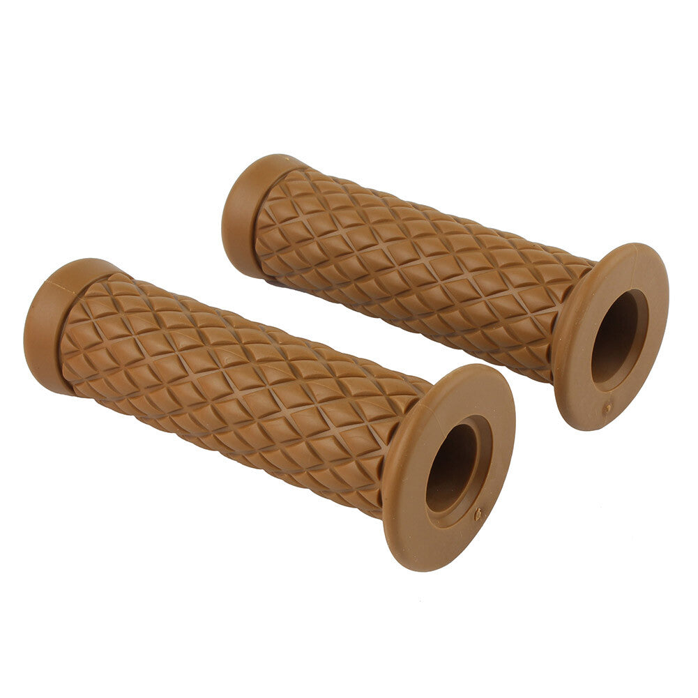 Motor Handlebar Grips LeftRight For Motorcycle With 7/8 22mm Handlebar Coffee