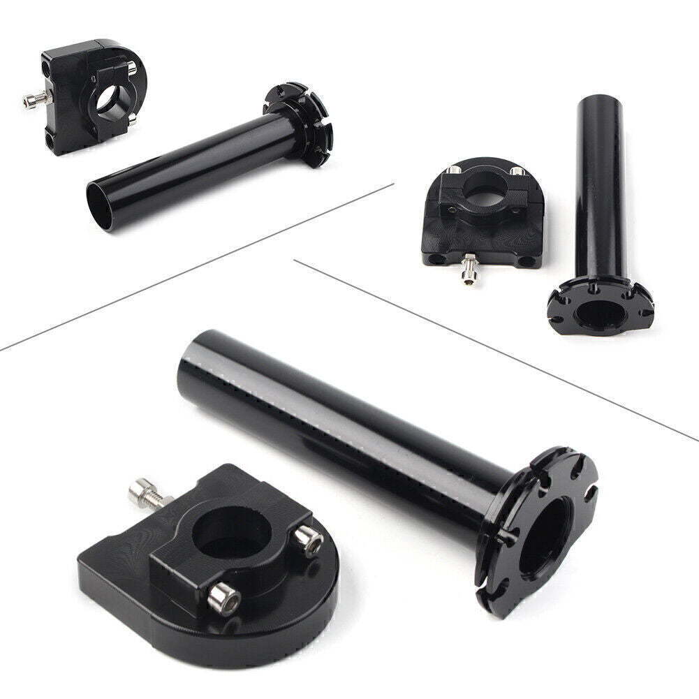 Black 7/8 Turn Twist Throttle Handle Bar Throttle Tube Motorcycle Universal