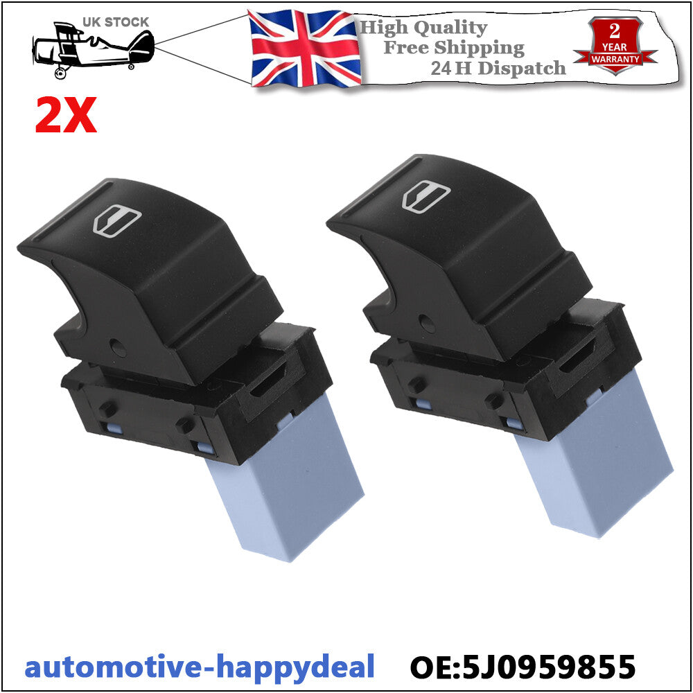 2X SWITCH CONTROL BUTTON ELECTRIC WINDOW LIPPED 5J0959855 for VW for GOLF for SEAT IBIZA