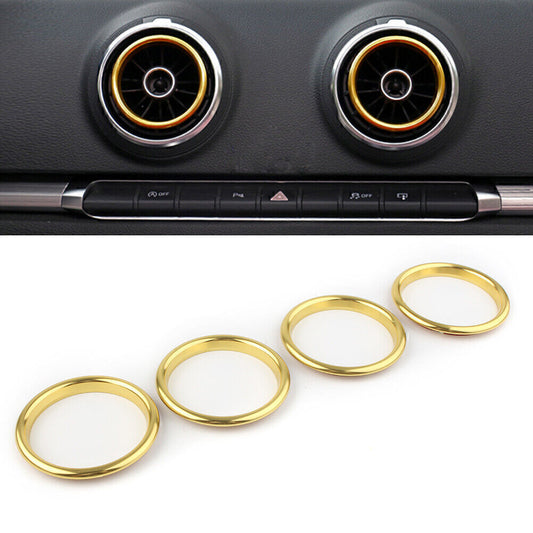4xL¨¹ftungsringe L¨¹ftungsd¨¹sen Ringe Zierringe Dekor f¨¹r for Audi A3 8V 12-19