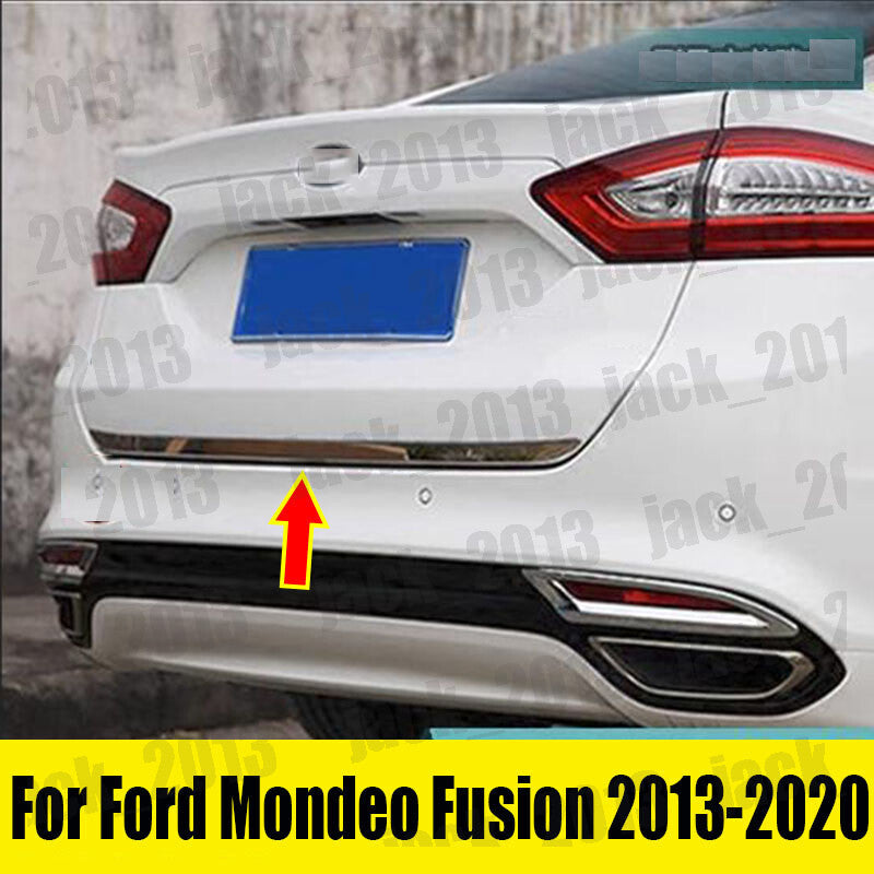 Steel Chrome REAR Tail Door Trunk Lid Strip Trim for Ford Mondeo Fusion 2013-20