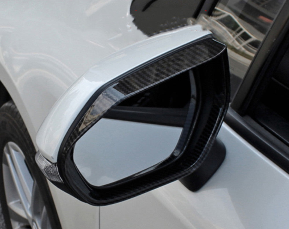 Carbon fiber side mirror rain guard trim for Mazda CX-5 2017-2021