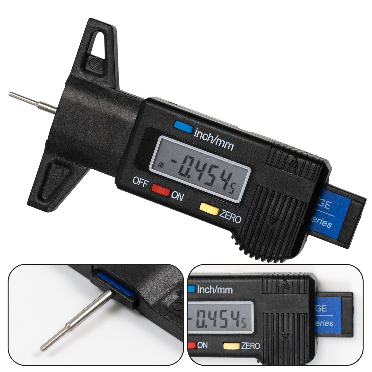 Tyre Gauge Tread Depth Gauge Depth Gauge Digital Caliper 0-25.4mm Q