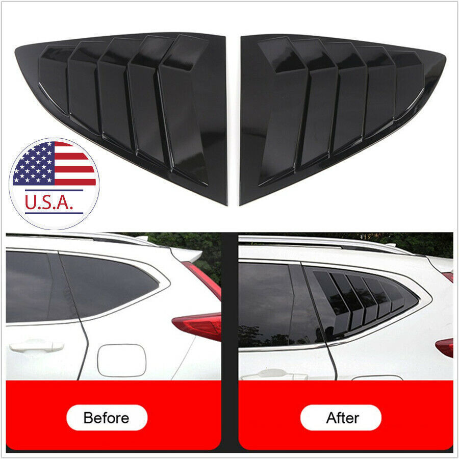 Car Rear Window Shutters Louvers Blinds Cover Trim Black For 2017-2020 for Honda CRV