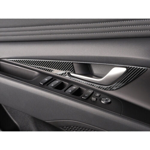 for Kia K5 2021-2023 Carbon Fiber Inner Car Window Lift Panel Switch Cover Trim v