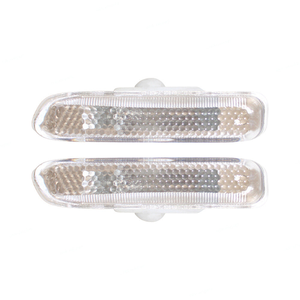 White Sequential LED Side Marker Indicator Light Cap For 98-06 for BMW E46 Coupe