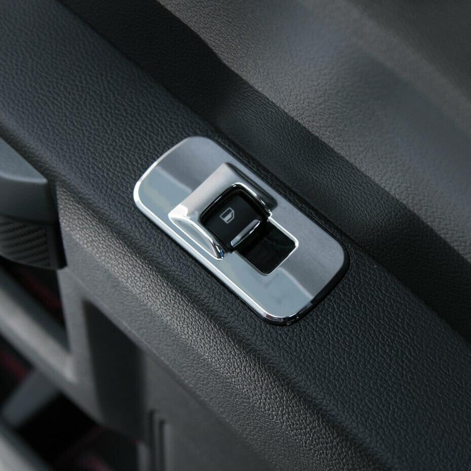 For 15-20 F150 Chrome Interior Window Lift Panel Switch Cover Trim 4P v