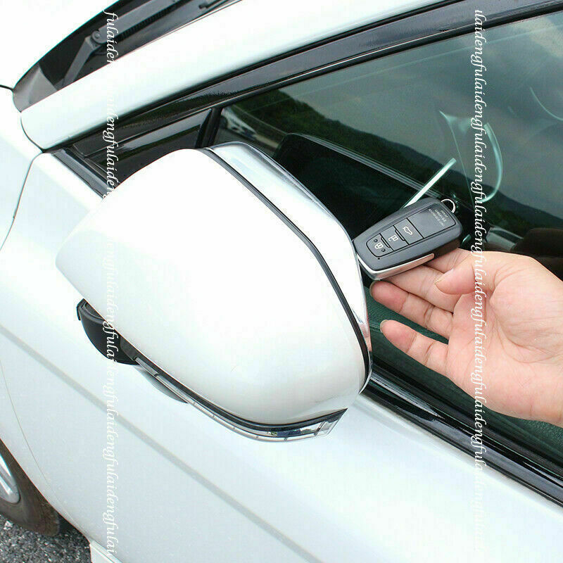 For Prado Fj150 2010-2020 Black PC Window Center Pillar Post Mirror Cover v