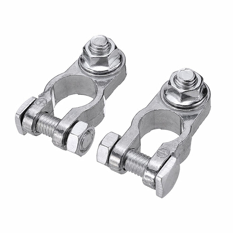 Copper automotive battery clip terminal connector with zinc terminals, single row, 2 pieces - n
