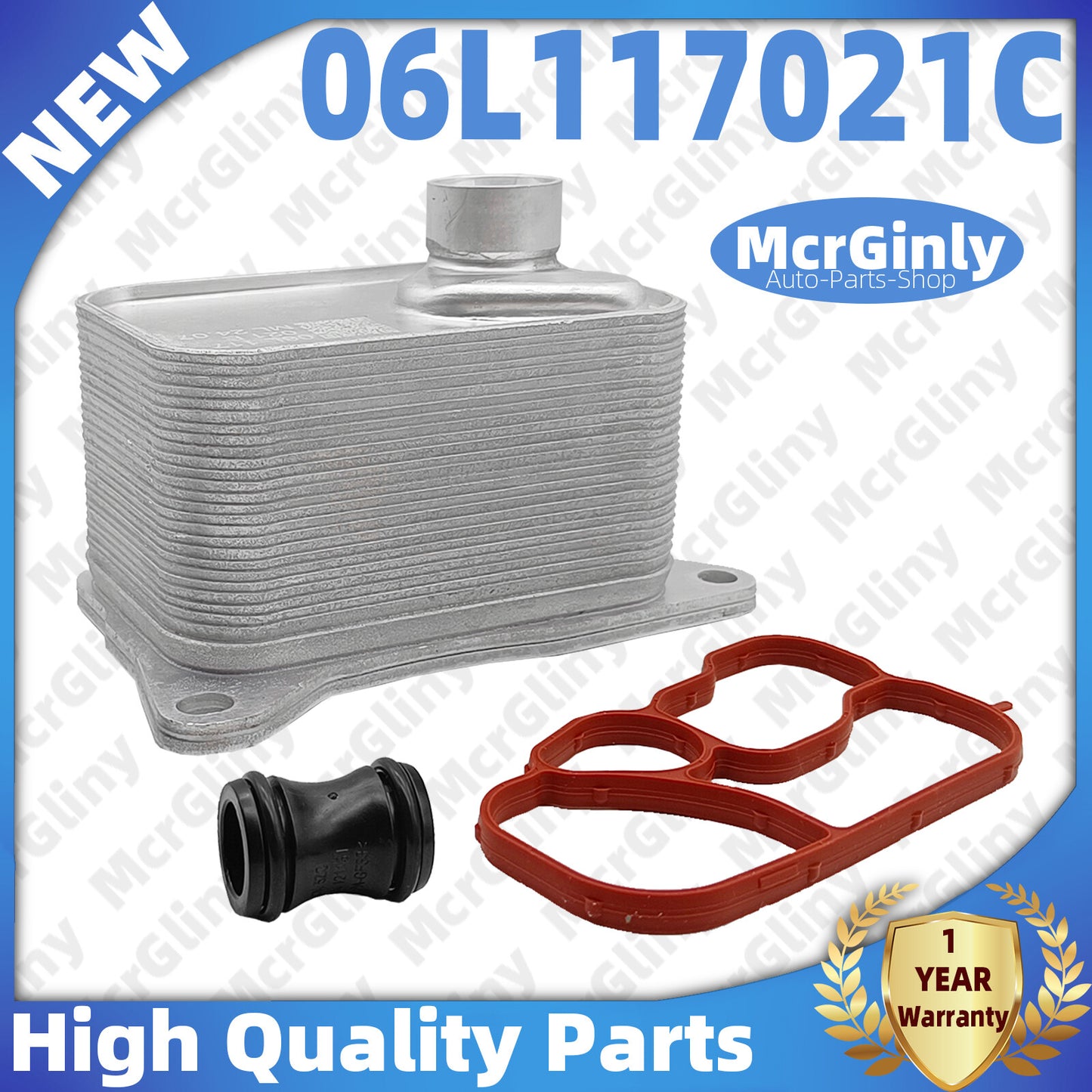 1.8T/2.0T engine oil cooler, gaskets and radiator connector 06L117021C for Audi n
