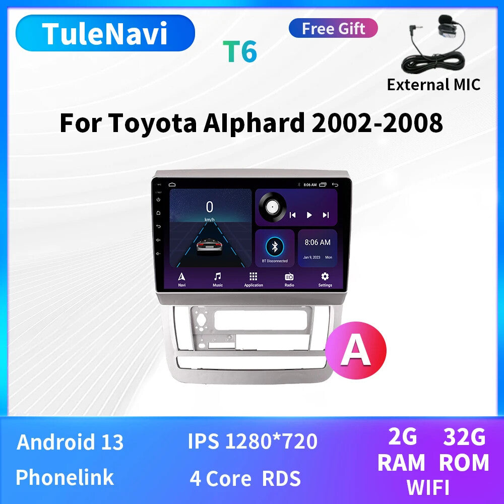 Car Radio for Toyota Alphard 2002-2008 GPS Stereo Audio Video Multimedia Player