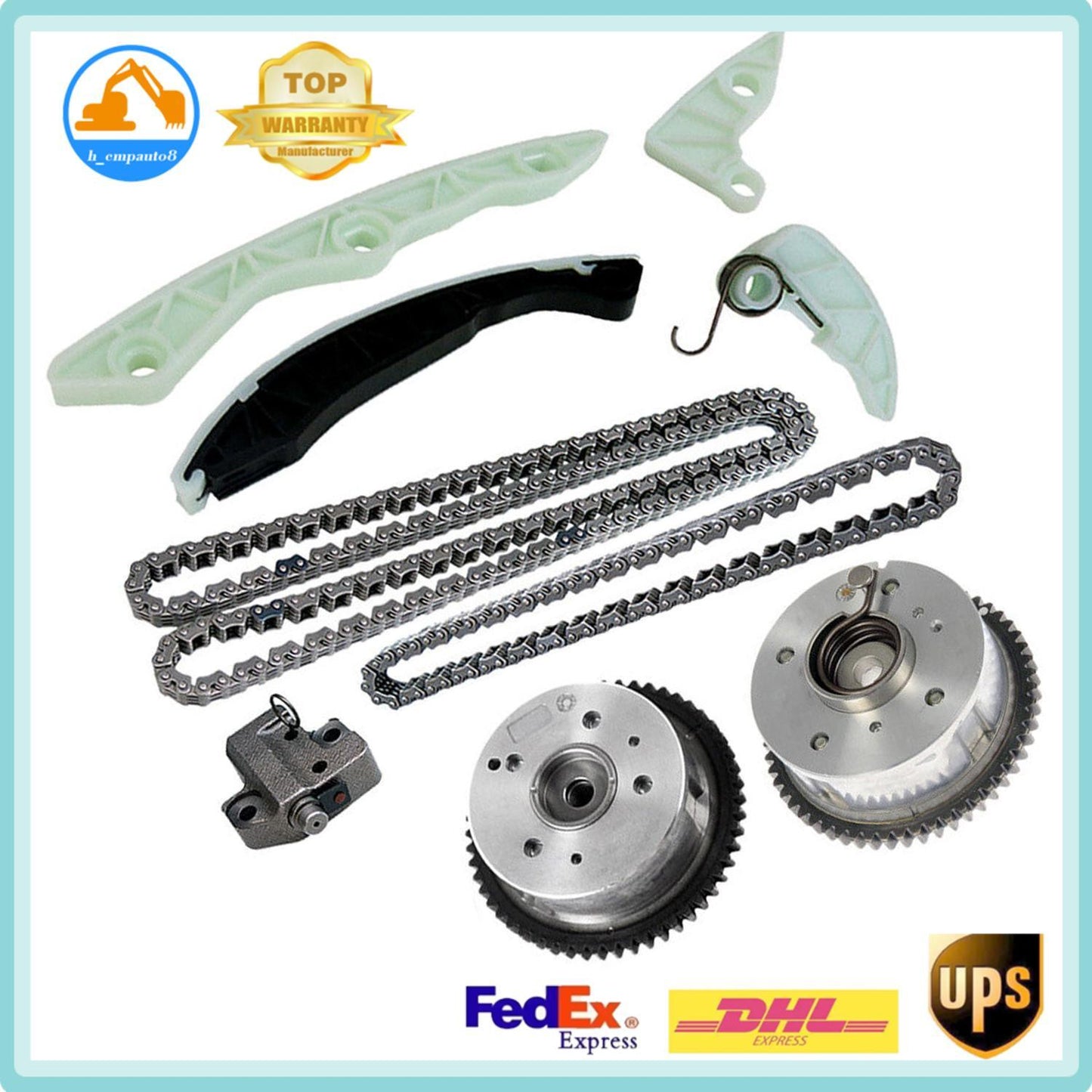 Timing Chain Kit+Camshaft Phaser L4 for Mitsubishi Lancer Lancer Outlander Forte