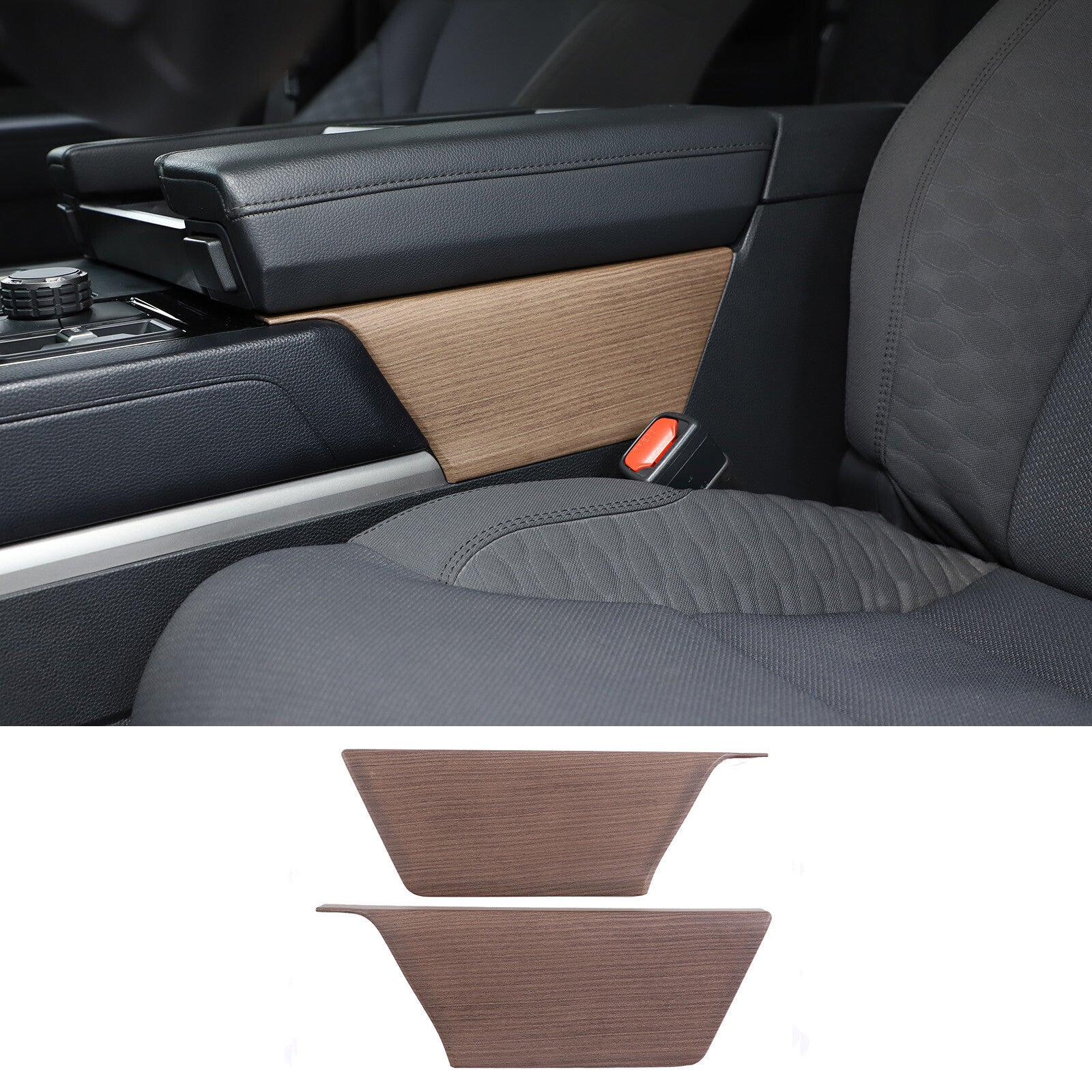 4 Matte black internal AC socket ventilation ring cover decoration suitable for Tundr @ 2014-2021- v
