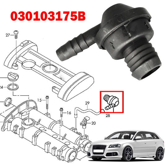 For VAUDI A1 8X A3 8P 030103175B 1.2 1.4 TSI Engine Breather Hose One Way Valve Q