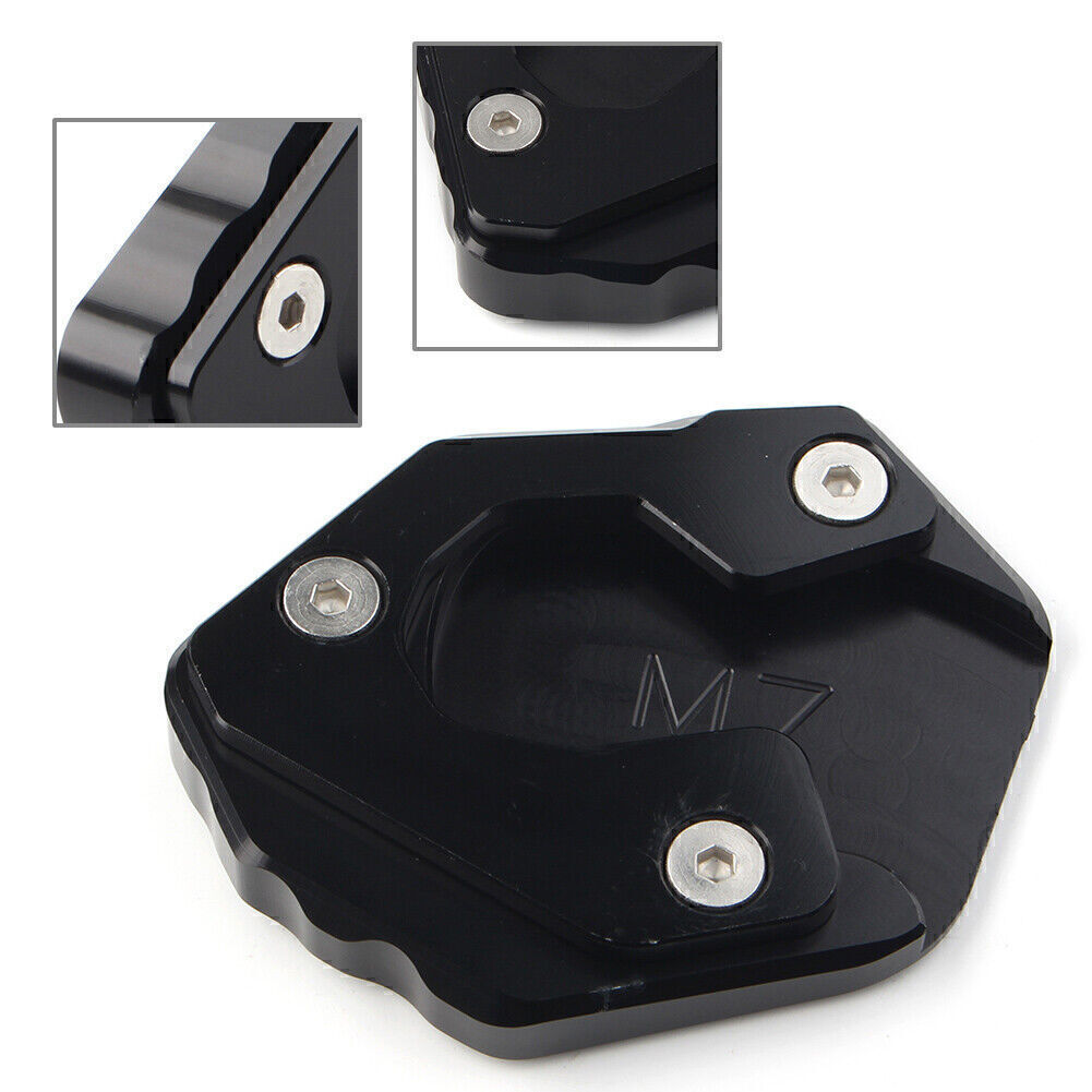 Morocycle Kickstand Side Stand Extension Plate Pad for Yamaha MT-07 FZ-07 Black Q