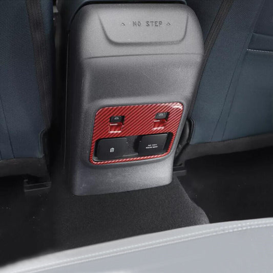 Rear Window Lift Switch Cover Trim For Bronco 21-24 Accessories Red Carbon v