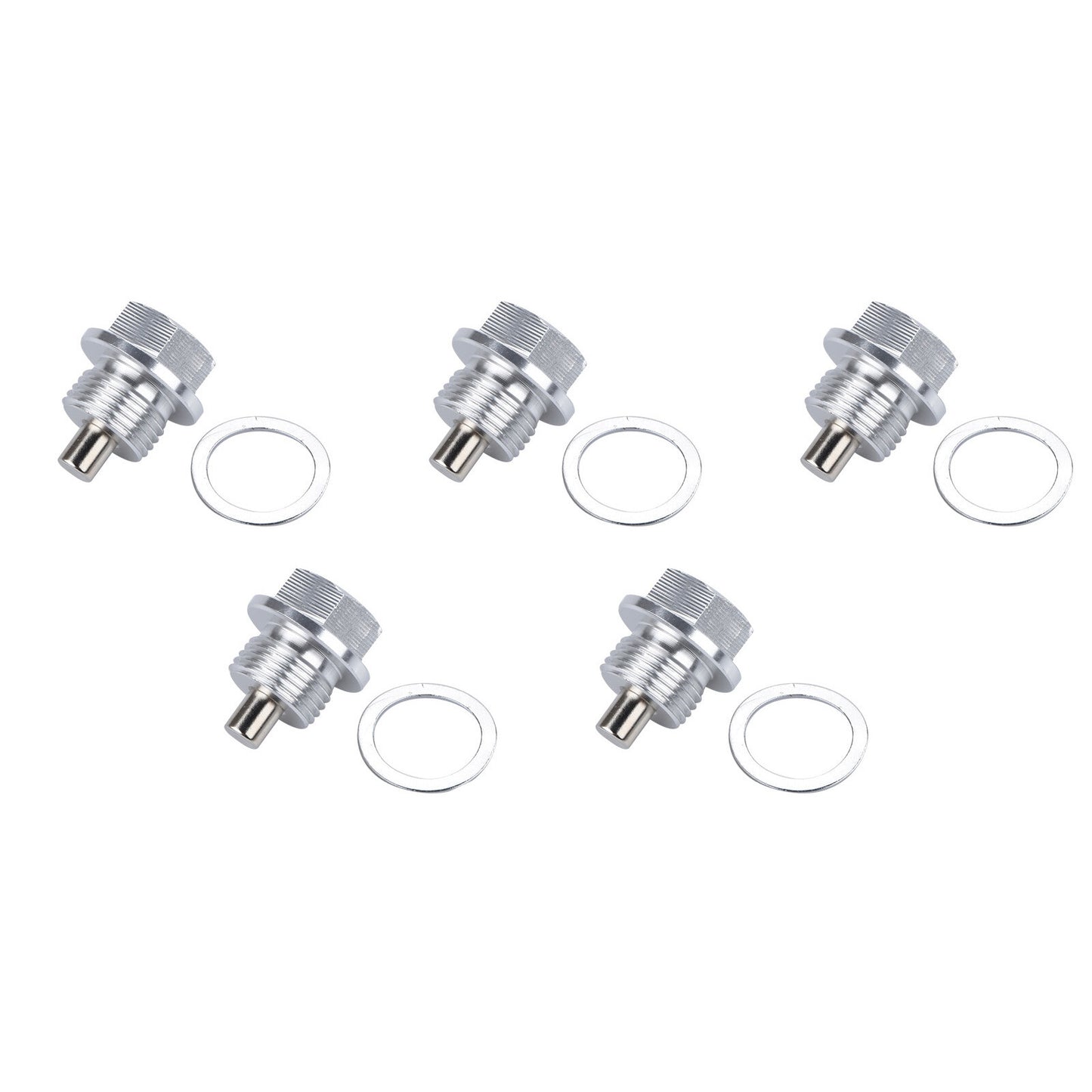 new 5 Pcs Magnetic Oil Drain Bolt Kit Adapter Components for BMW 118