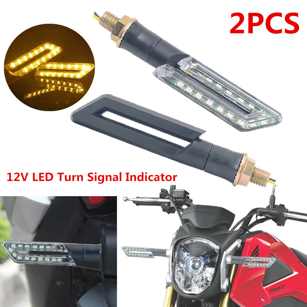 Motorcycle off-road motorcycle 12V LED turn signal indicator flash warning light kit Amber n