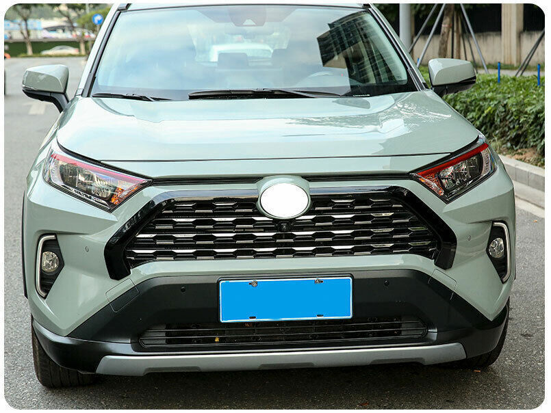 For RAV4 ABS black Front Center Mesh Grille Grill Strip Cover 2021+ n