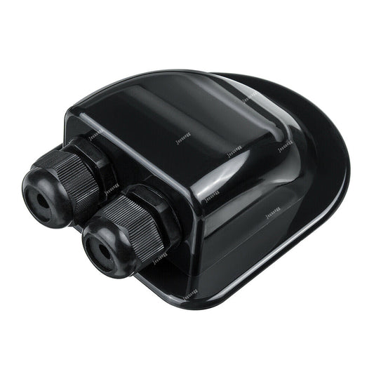 Roof Top Solar Panel Double Cable Entry Gland Box For Camper Caravan Boat Black Q
