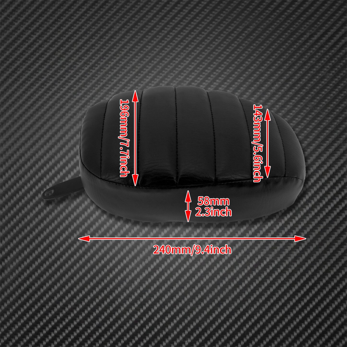 Rear Passenger Pillion Pad for Seat Stripes Fit for Harley Sportster XL1200 883 72 Q