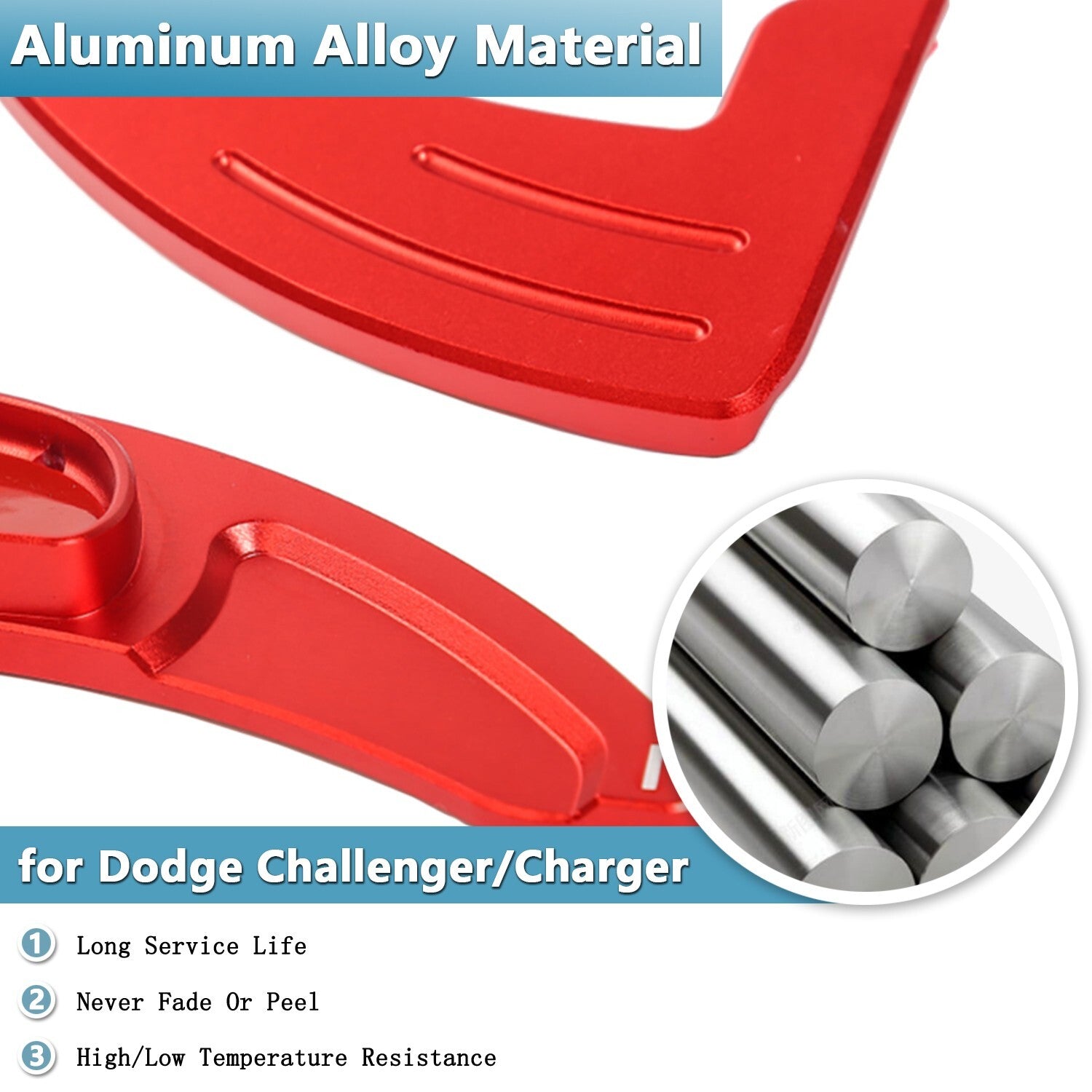 Steering Wheel Shift Paddle Shifter Trim for Dodge for Challenger /Charger 2015-2023