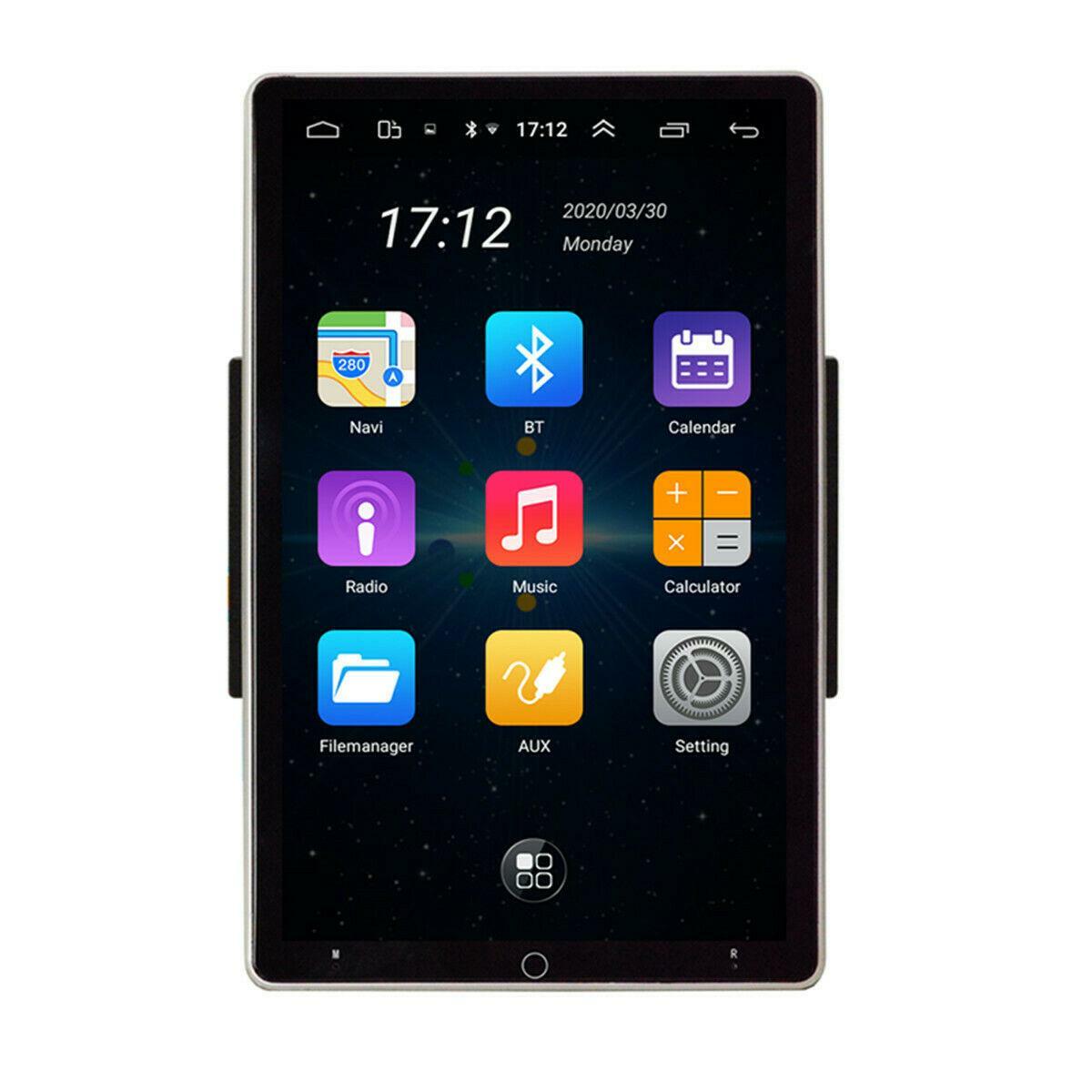 10.1-inch rotatable car stereo GPS MP5 player with Android 9.0, 2DIN WiFi, and quad-core radio. n