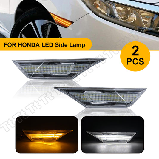 For 2016 - 21 for Honda for Civic Switch LED Fender Side Marker Light Turn Signal Light - v