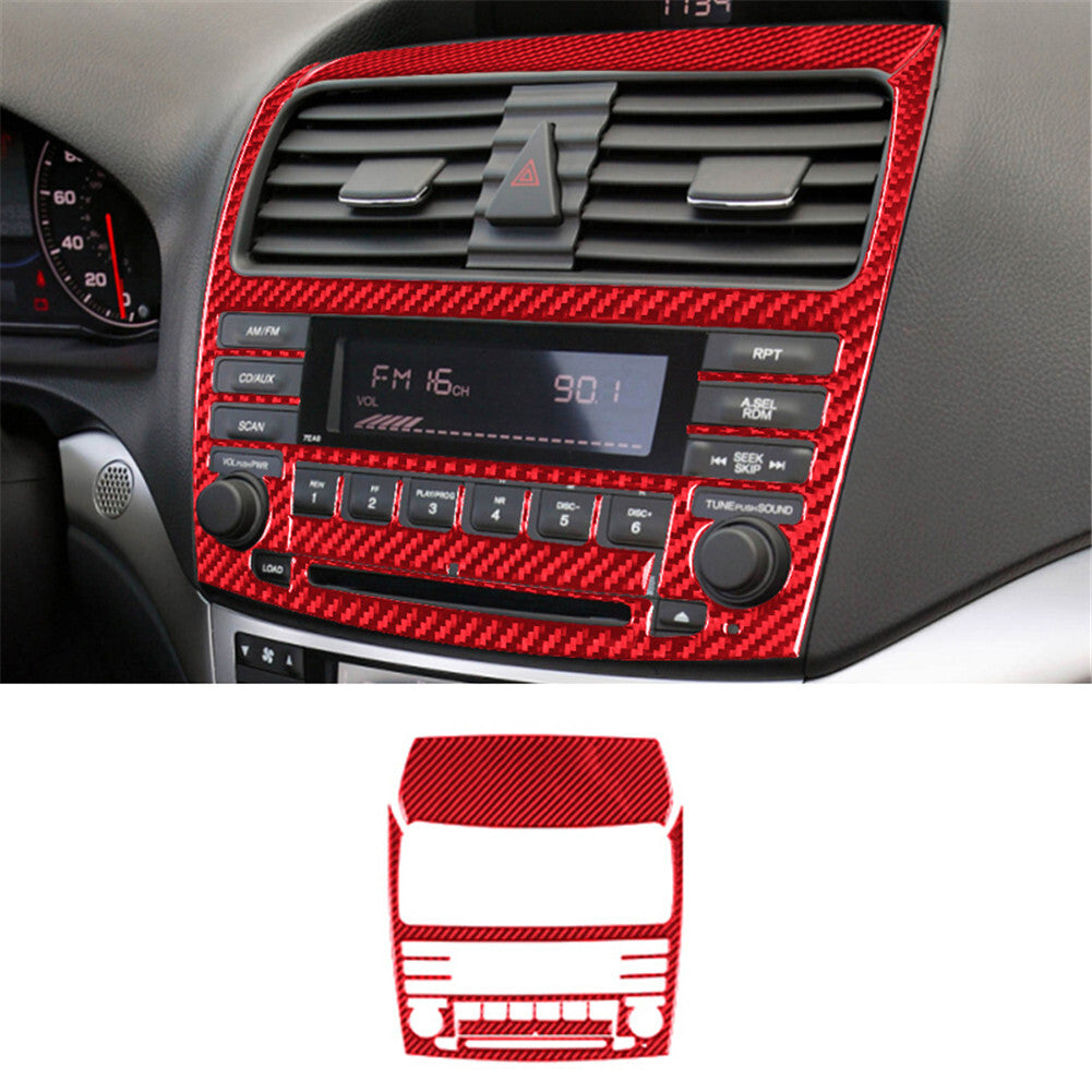 Red Carbon Fiber Interior Rear Door Sill Accent Cover Trim for Model Y /3 v