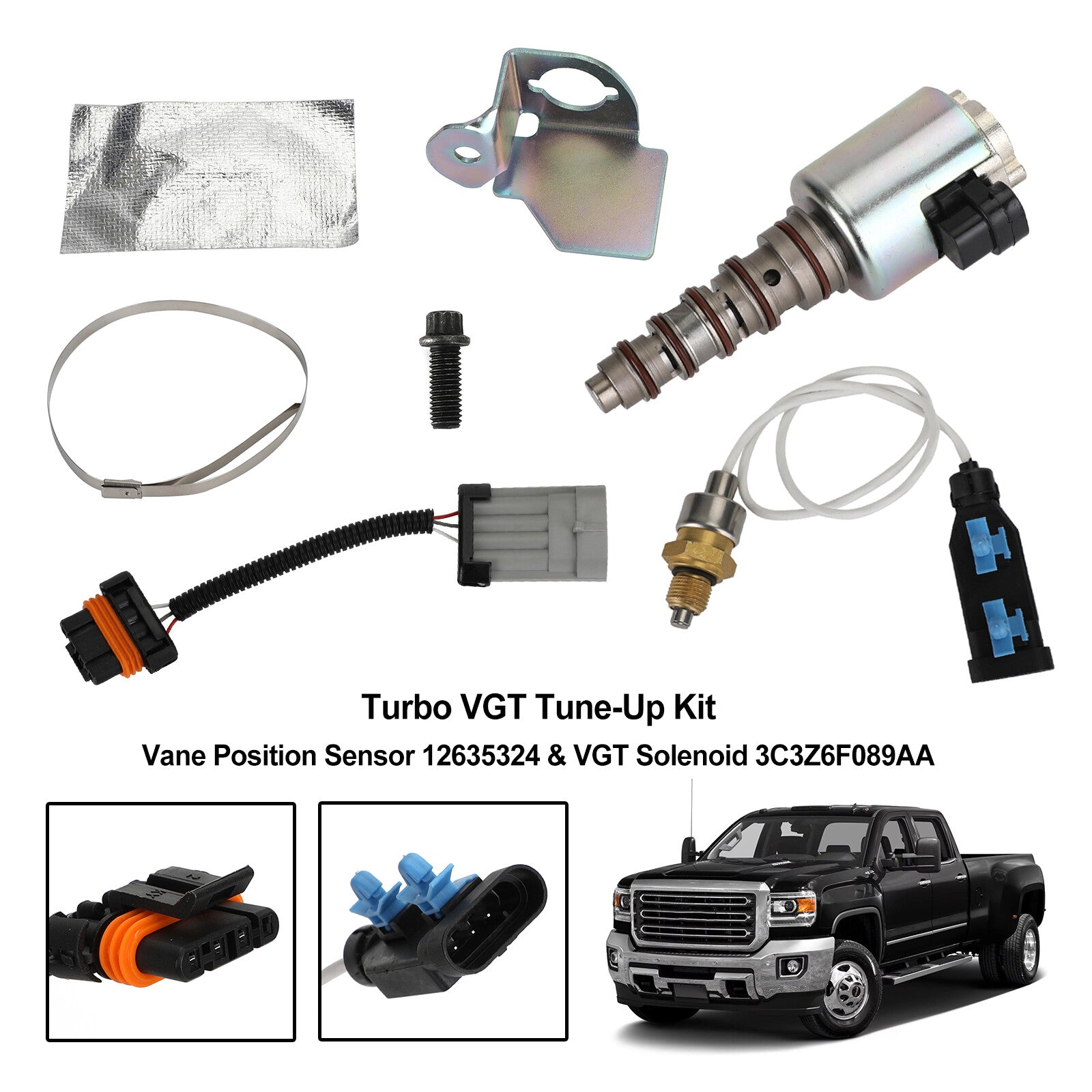 Turbo VGT Adjustment Kit, Blade Position Sensor 12635324, VGT Solenoid Valve 3C3Z6F089AA