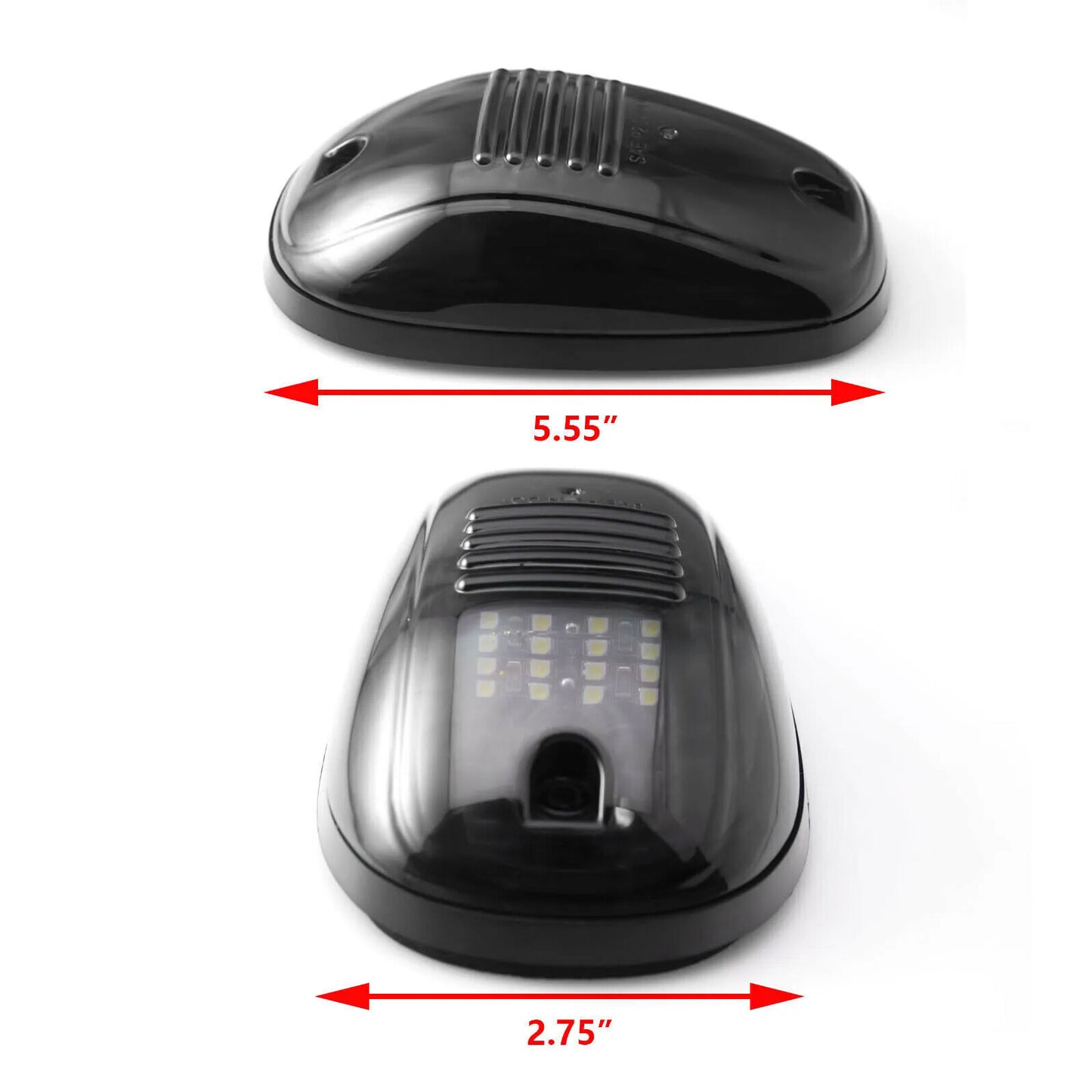 Fit for Dodge for RAM 1500 2500 3500 Rooftop Cab Running Light LED 6000K Smoked Lens Kit