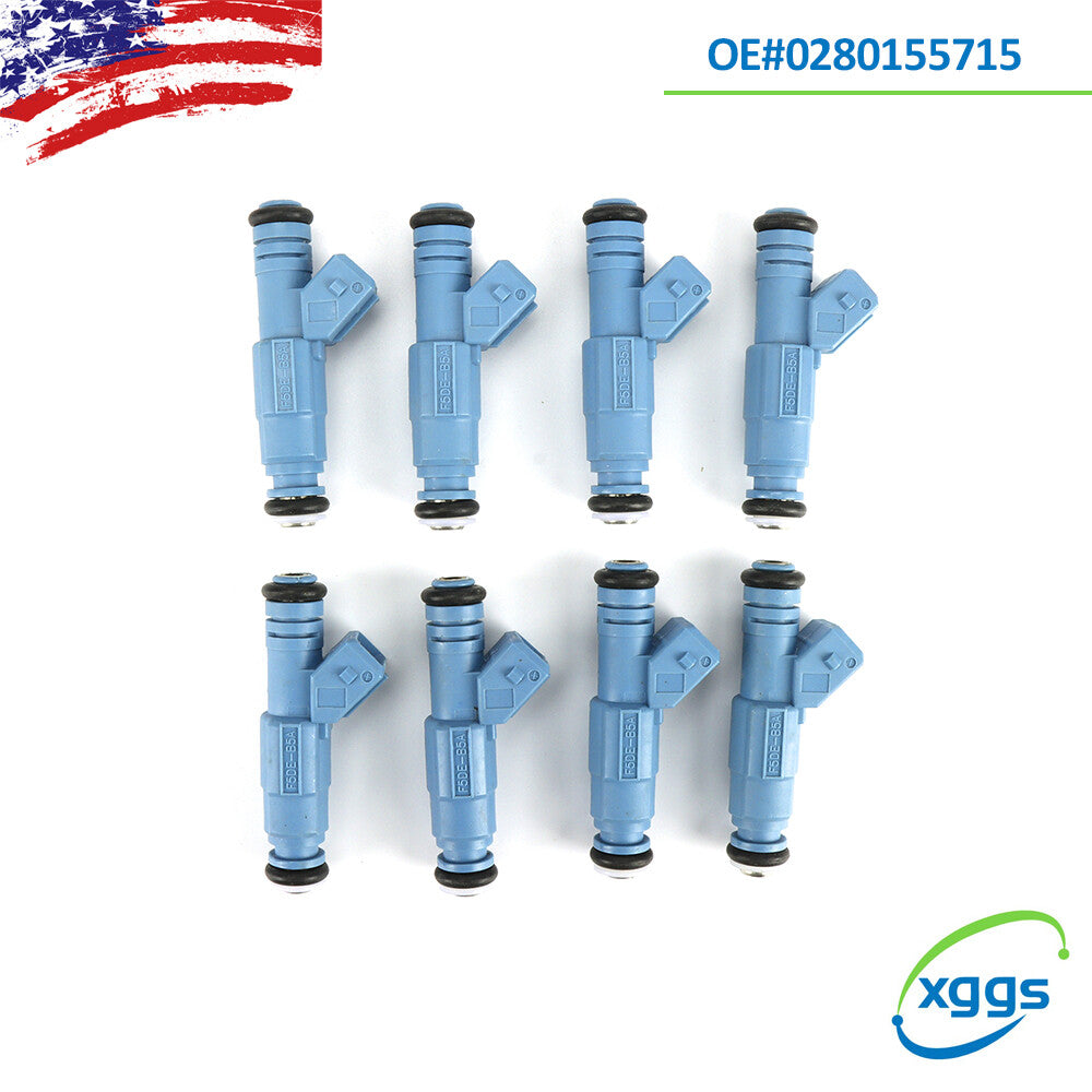 Set of 8 Fuel Injectors 0280155715 for Chevy Camaro Impala for Corvette Caprice