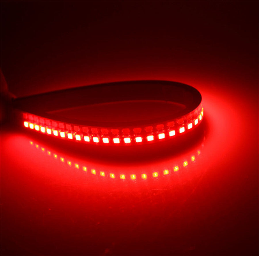 LED Light Strip Tail Signal Brake Stop Daytime Running Lights For Motorcycle ATV Q