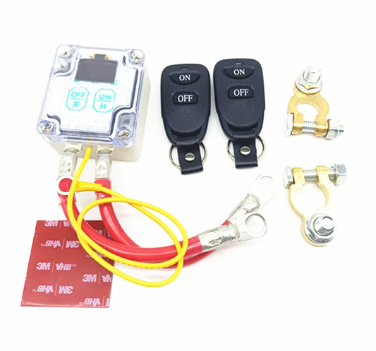 12V Car Remote Battery Disconnect Switch Cut Off Isolator 2Pc Wireless Control