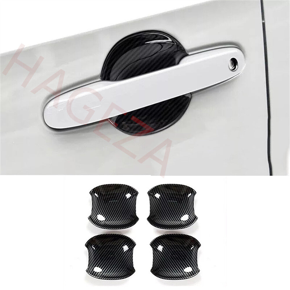 Carbon Fiber ABS Side Door Handle Bowl Cover For Toyot@ for Land Cruiser LC250 2024+