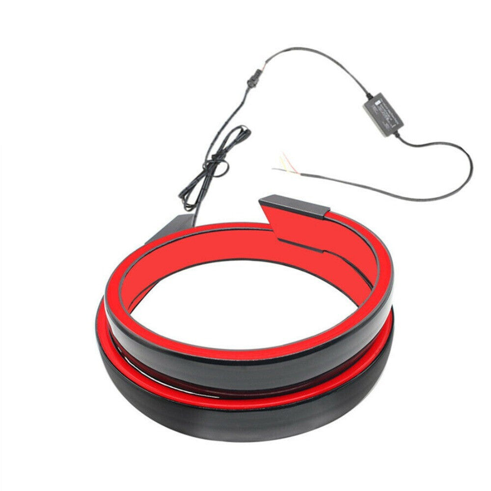 1.2M Car Rear Trunk Spoiler LED Light Brake Lamp Poly Urethane Strip Tail Wing. n