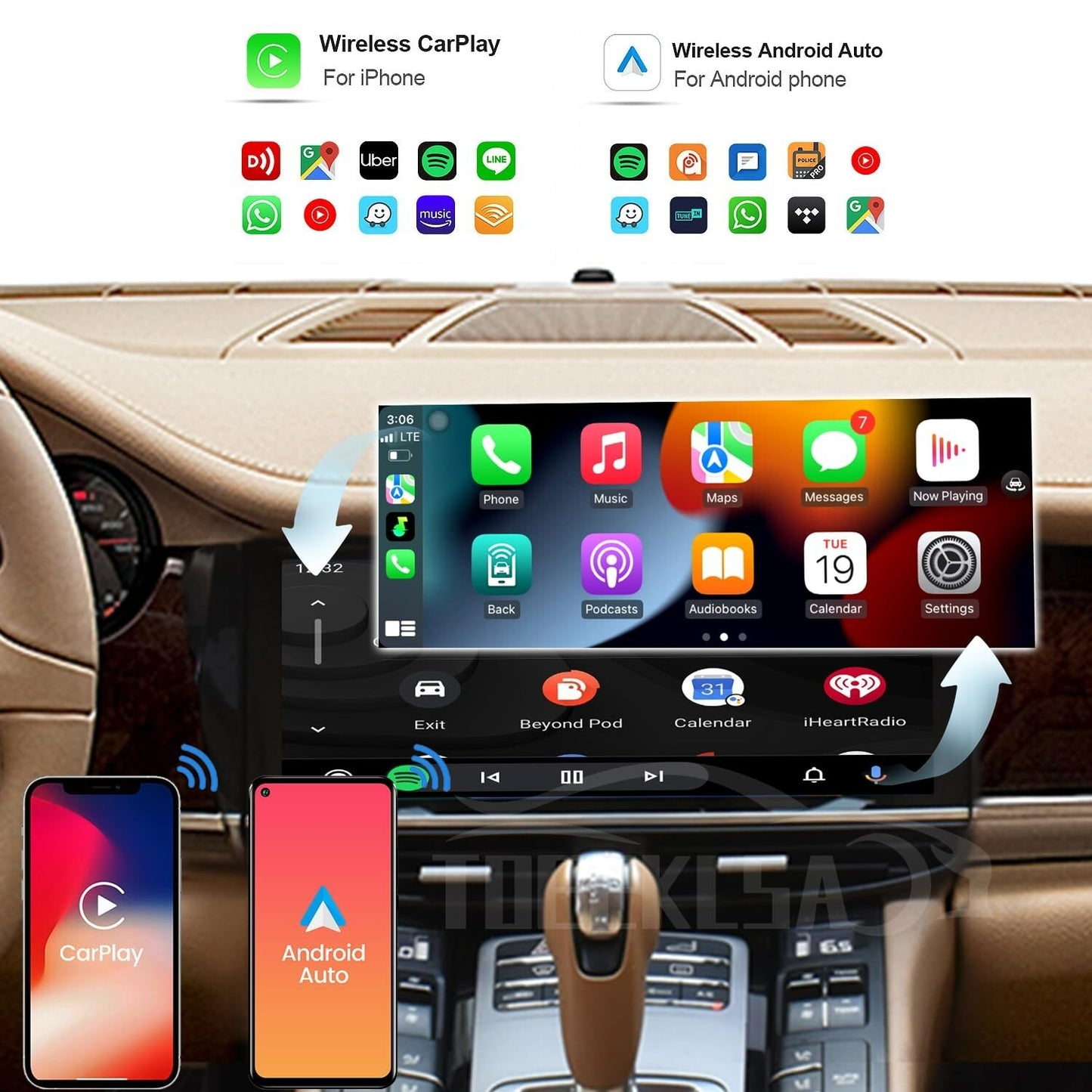 12.3 Android Vertical Screen Car-Play for Panamera Radio GPS 2010-2016 n