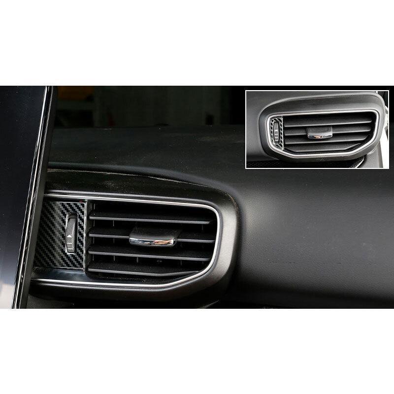 Central Console Air Outlet Vent Trim 4PCS for Ford Explorer 20-2022 Carbon Fiber
