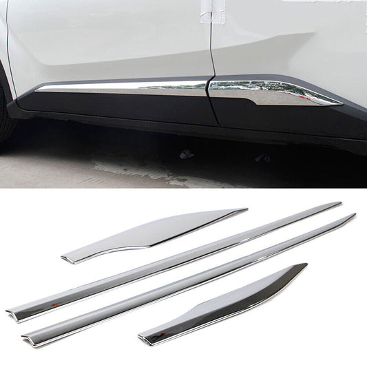 Chrome Car Door Guard Body Side Molding Cover Trim for Toyota C-HR CHR 2017-2021