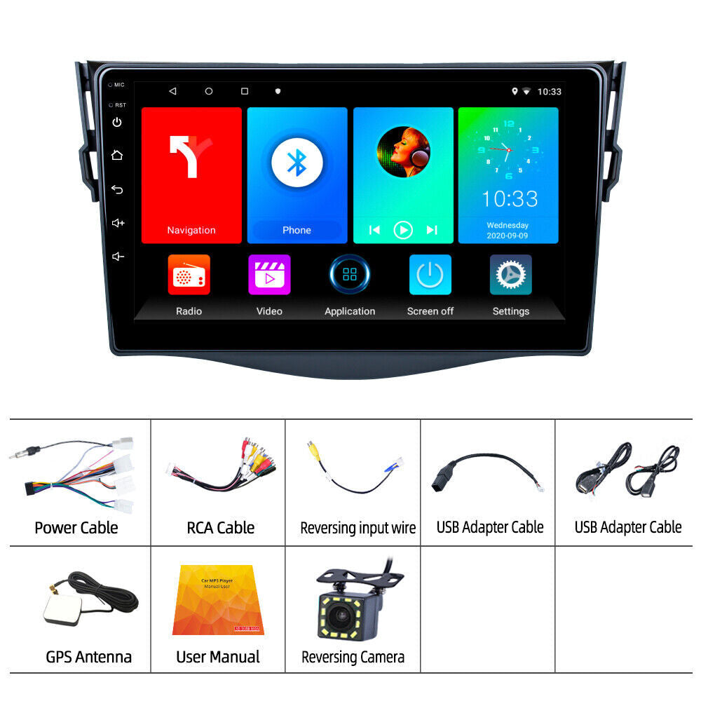 9 Carplay Car Stereo Radio For 2006-2012 for Toyota RAV4 Android 12 GPS +CAM NEW