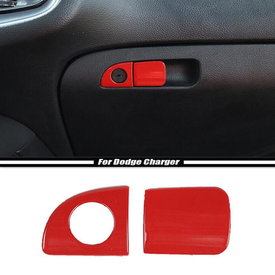 For 11-2023 for Dodge Charger ABS Red Dashboard Storage Box Switch Button Cover Trim v