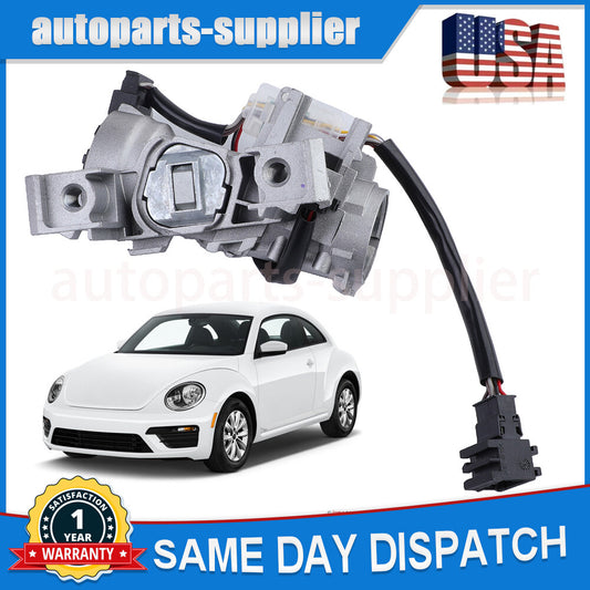 Steering lock ignition switch with wiring harness 5C6905841, suitable for Volkswagen for Jetta Beetle (2012-19).