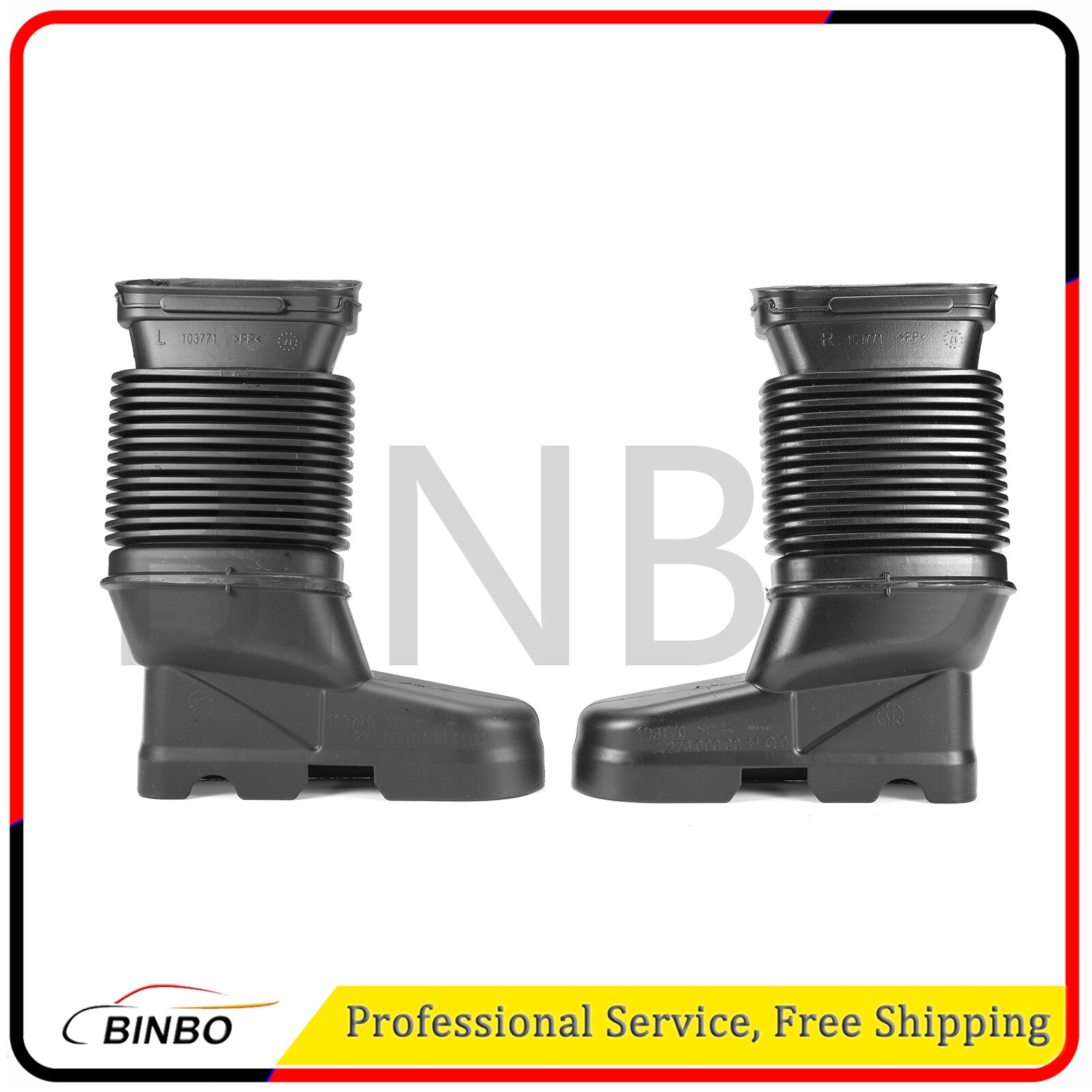 1Pair Left+Right Petrol Engine Air Intake Pipe Hose for Benz X218 C218 CLS 320 Q