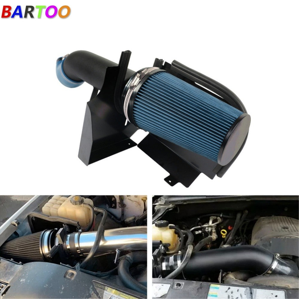 4 Blue Cold Air Intake+Heat Shield Kit For 99-06 for GMC /Chevy V8 4.8L/5.3L/6.0L Q
