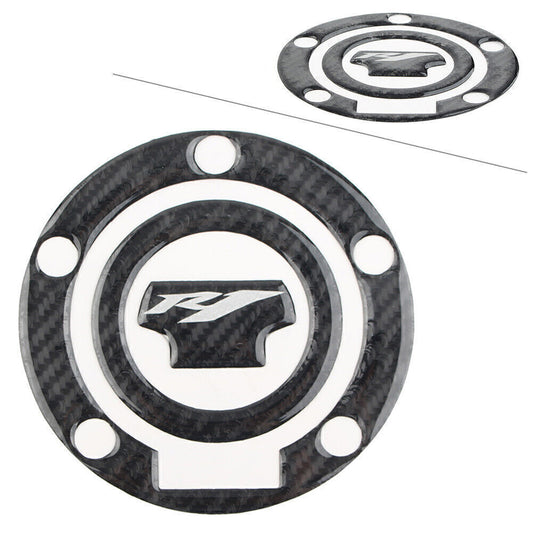 Carbon Fiber Gas Cap Cover Fuel Tank 3D Decal Pad for Yamaha YZF1000 YZF-R1 R1M